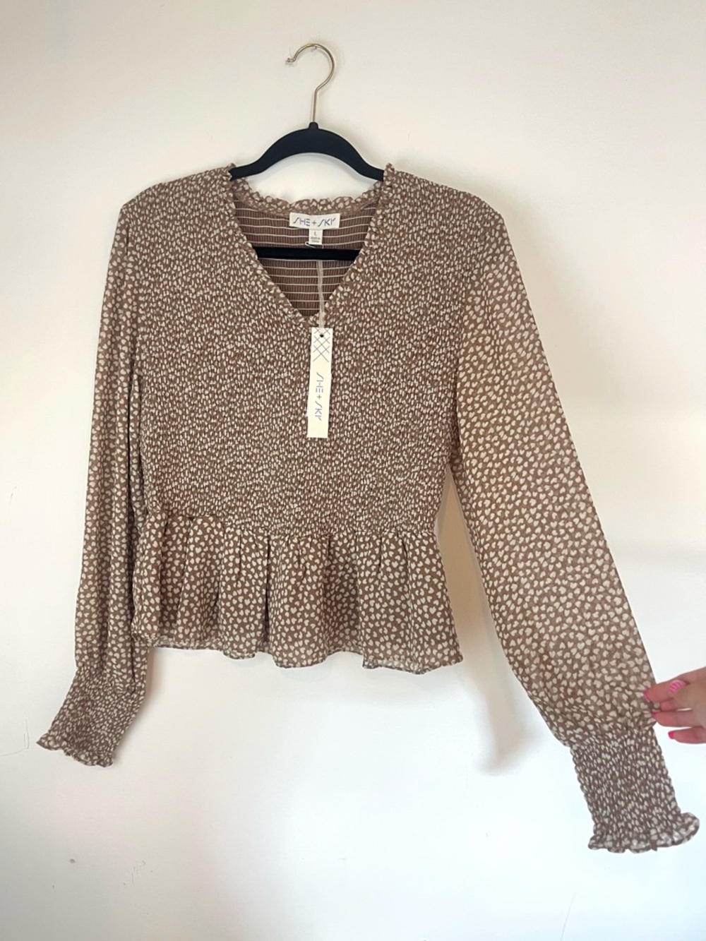 Long Sleeve Peplum Top